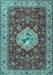 Machine Washable Persian Light Blue Traditional Rug, wshtr2619lblu