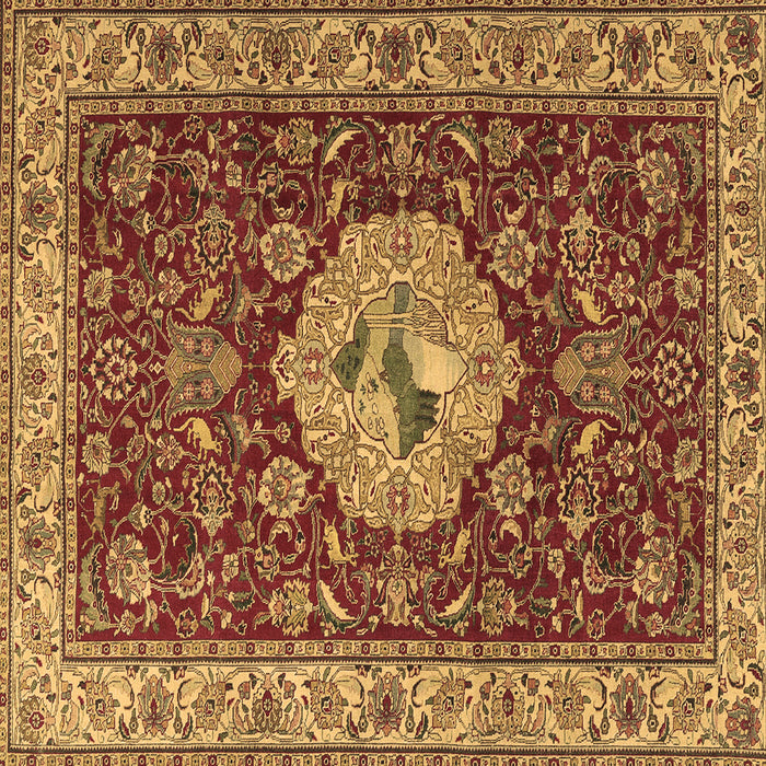 Square Machine Washable Persian Brown Traditional Rug, wshtr2619brn