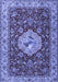 Machine Washable Persian Blue Traditional Rug, wshtr2619blu