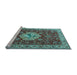 Sideview of Machine Washable Persian Light Blue Traditional Rug, wshtr2619lblu