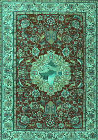 Persian Turquoise Traditional Rug, tr2619turq