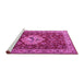 Sideview of Machine Washable Persian Pink Traditional Rug, wshtr2619pnk