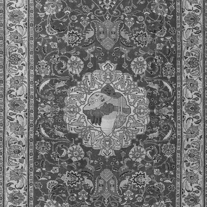 Serging Thickness of Machine Washable Persian Gray Traditional Rug, wshtr2619gry