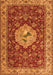 Serging Thickness of Machine Washable Persian Orange Traditional Area Rugs, wshtr2619org