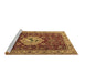 Sideview of Machine Washable Persian Brown Traditional Rug, wshtr2619brn