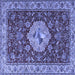Square Persian Blue Traditional Rug, tr2619blu