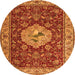 Machine Washable Persian Orange Traditional Area Rugs, wshtr2619org