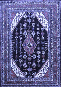 Medallion Blue Traditional Rug, tr261blu