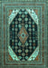 Medallion Turquoise Traditional Rug, tr261turq