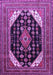 Machine Washable Medallion Purple Traditional Area Rugs, wshtr261pur
