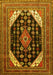 Medallion Yellow Traditional Rug, tr261yw