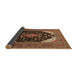 Sideview of Medallion Brown Traditional Rug, tr261brn