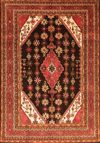 Medallion Orange Traditional Rug, tr261org