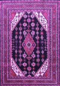 Medallion Purple Traditional Rug, tr261pur