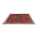 Sideview of Machine Washable Traditional Orange Salmon Pink Rug, wshtr2620