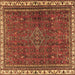 Square Machine Washable Persian Brown Traditional Rug, wshtr2620brn