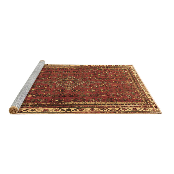Sideview of Machine Washable Persian Brown Traditional Rug, wshtr2620brn