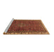 Sideview of Machine Washable Persian Brown Traditional Rug, wshtr2620brn