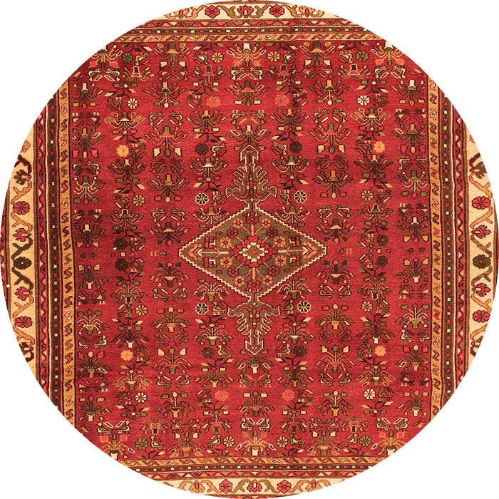 Square Persian Orange Traditional Rug, tr2620org