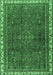 Machine Washable Persian Emerald Green Traditional Area Rugs, wshtr2620emgrn