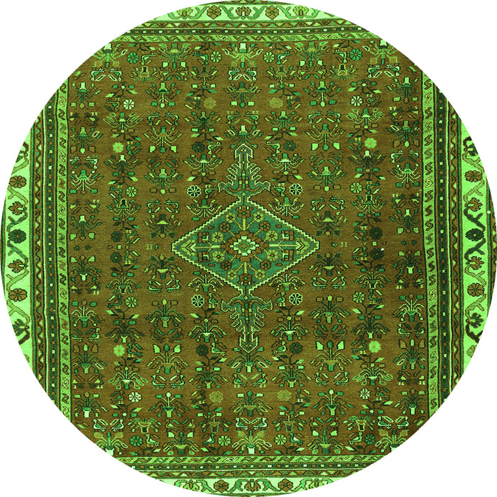 Machine Washable Persian Green Traditional Area Rugs, wshtr2620grn