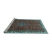 Sideview of Machine Washable Persian Light Blue Traditional Rug, wshtr2620lblu