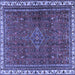 Square Persian Blue Traditional Rug, tr2620blu