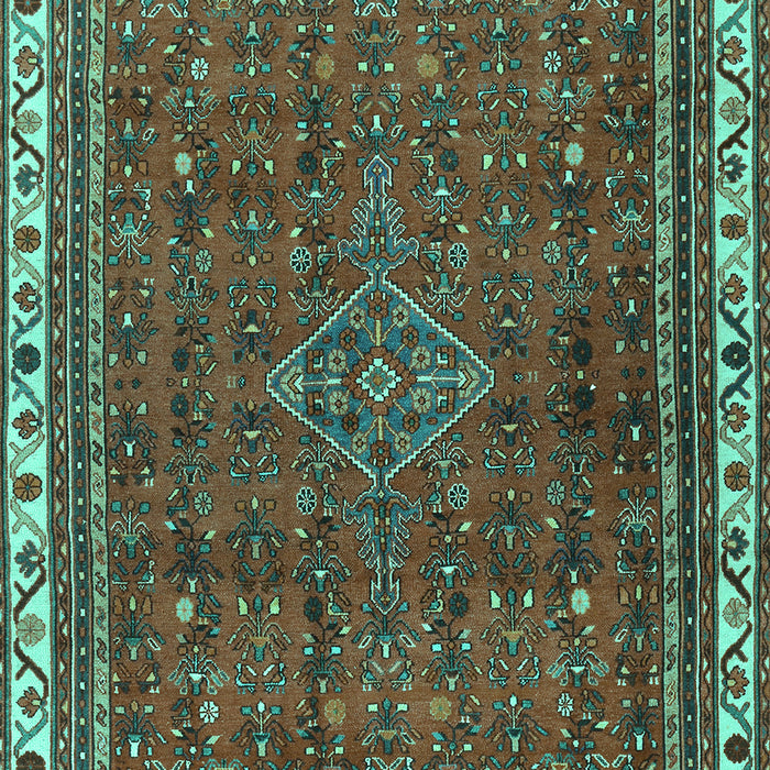 Machine Washable Persian Turquoise Traditional Area Rugs, wshtr2620turq