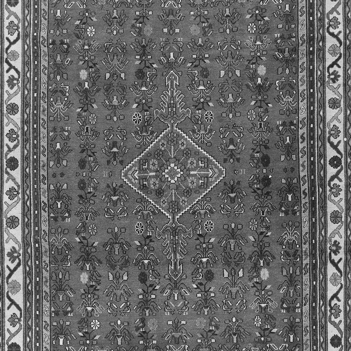 Serging Thickness of Machine Washable Persian Gray Traditional Rug, wshtr2620gry