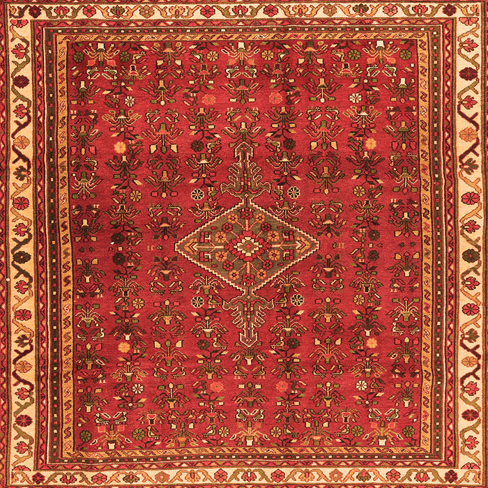 Serging Thickness of Persian Orange Traditional Rug, tr2620org