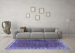 Machine Washable Persian Blue Traditional Rug in a Living Room, wshtr2620blu