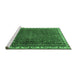 Sideview of Machine Washable Persian Emerald Green Traditional Area Rugs, wshtr2620emgrn