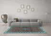 Machine Washable Persian Light Blue Traditional Rug in a Living Room, wshtr2620lblu