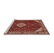 Sideview of Machine Washable Traditional Orange Salmon Pink Rug, wshtr2621