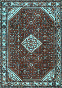 Medallion Light Blue Traditional Rug, tr2621lblu