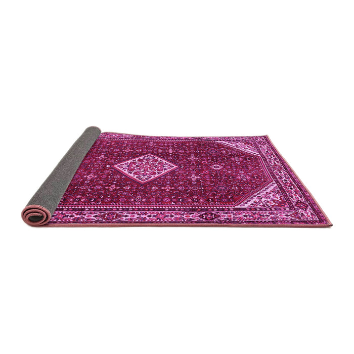 Sideview of Medallion Pink Traditional Rug, tr2621pnk