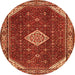 Machine Washable Medallion Orange Traditional Area Rugs, wshtr2621org