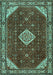 Medallion Turquoise Traditional Rug, tr2621turq