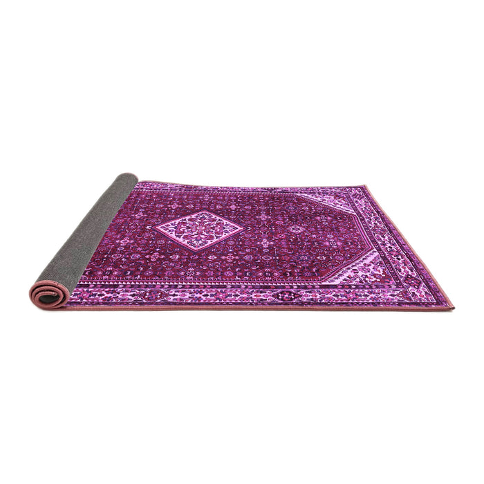 Sideview of Medallion Purple Traditional Rug, tr2621pur