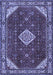 Medallion Blue Traditional Rug, tr2621blu