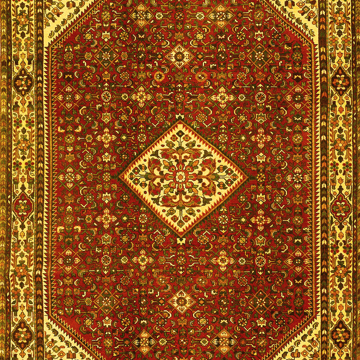 Medallion Yellow Traditional Rug, tr2621yw