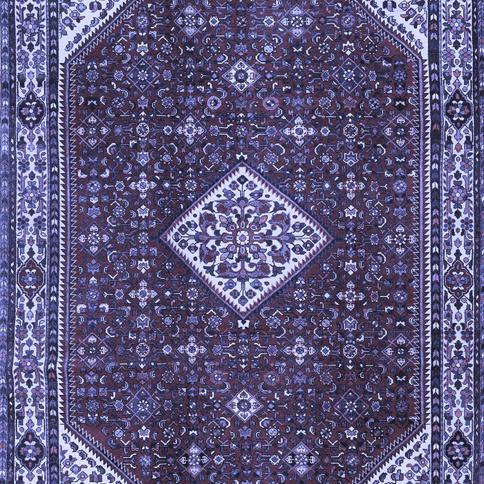Machine Washable Medallion Blue Traditional Rug, wshtr2621blu