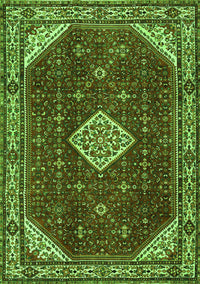 Medallion Green Traditional Rug, tr2621grn