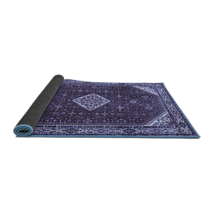 Sideview of Medallion Blue Traditional Rug, tr2621blu