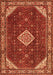 Medallion Orange Traditional Rug, tr2621org