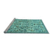 Sideview of Machine Washable Persian Light Blue Traditional Rug, wshtr2622lblu