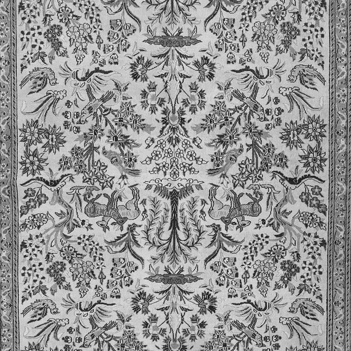 Serging Thickness of Machine Washable Persian Gray Traditional Rug, wshtr2622gry