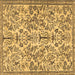 Square Persian Brown Traditional Rug, tr2622brn