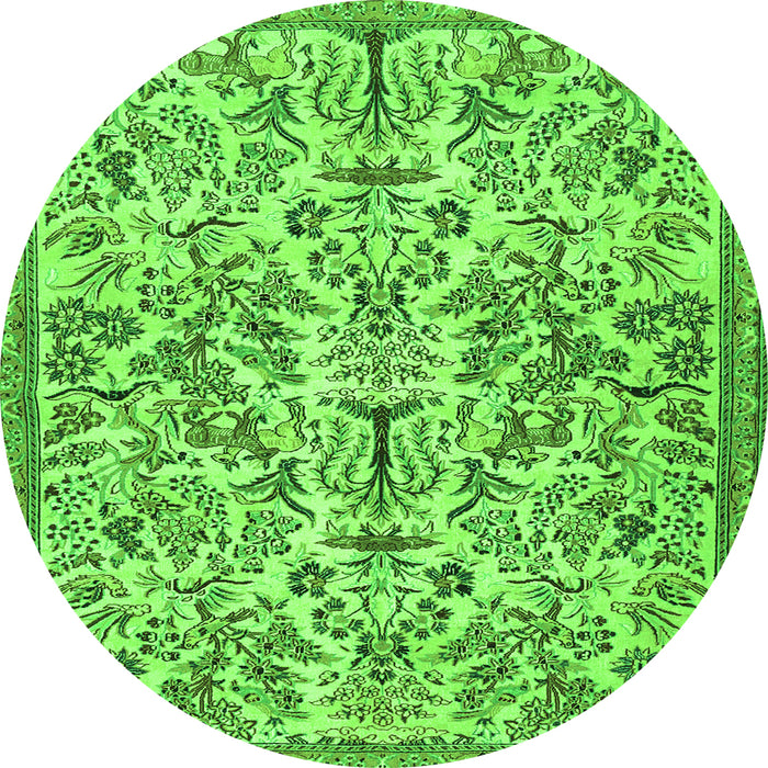 Machine Washable Persian Green Traditional Area Rugs, wshtr2622grn