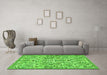 Machine Washable Persian Green Traditional Area Rugs in a Living Room,, wshtr2622grn